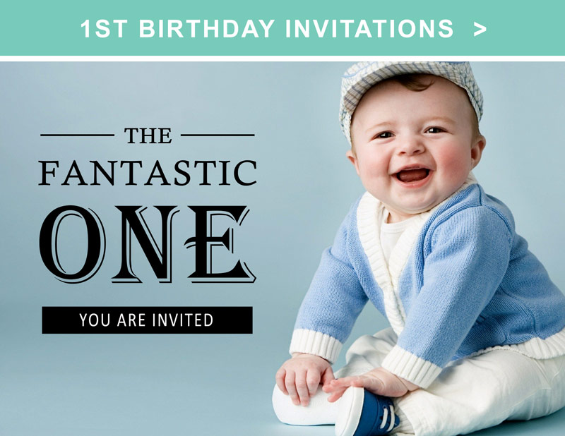 Baby 1st Birthday Party Invitations | mimoprints.com