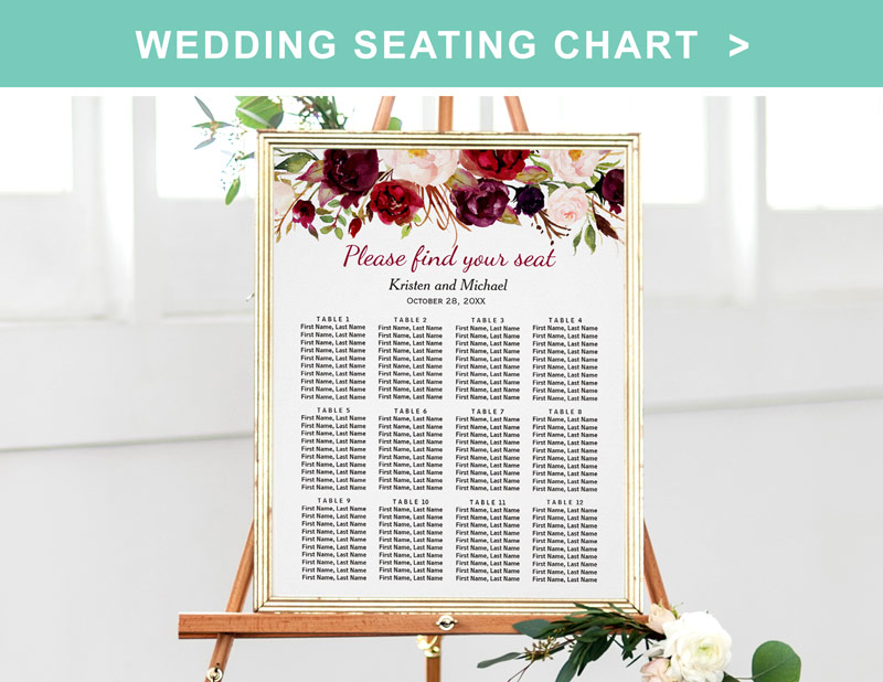 Wedding Seating Chart Posters | mimoprints.com