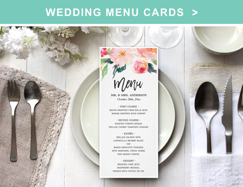 Wedding Menu Cards | mimoprints.com